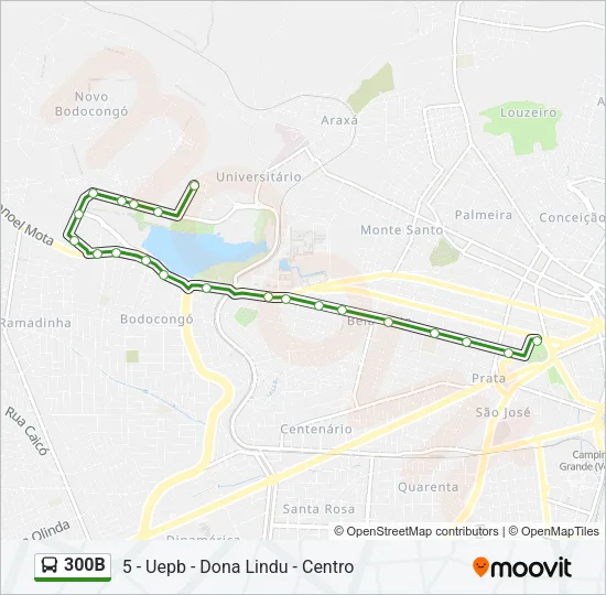 300B Bus Line Map
