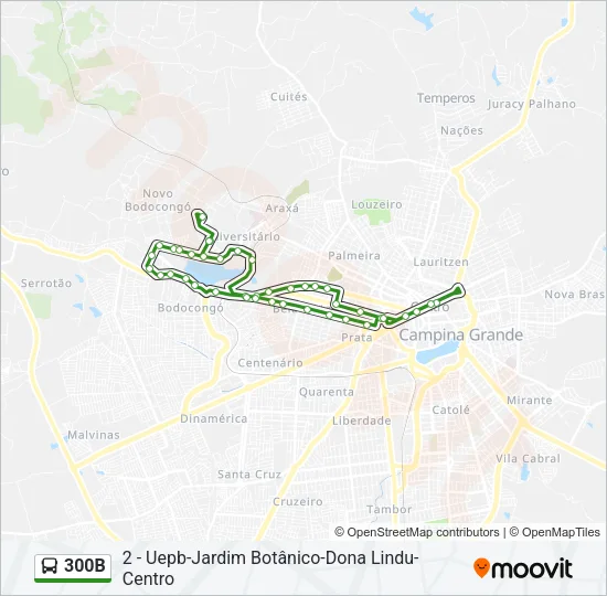 300B Bus Line Map