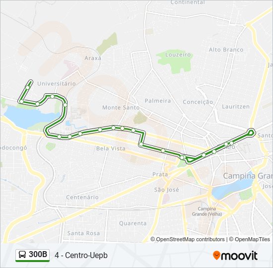 300B bus Line Map