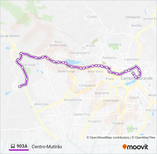 903A Bus Line Map