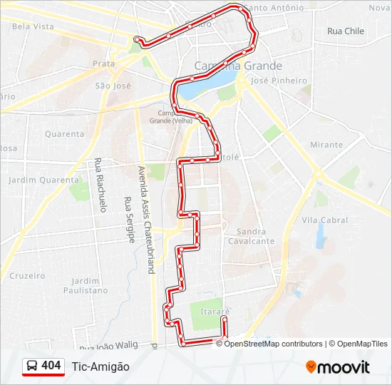 404 Bus Line Map