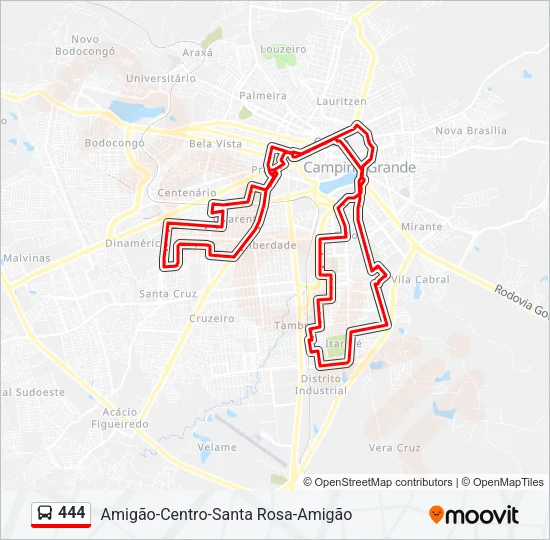 444 Bus Line Map