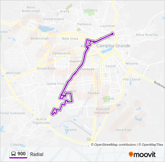 900 Bus Line Map