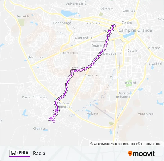 090A Bus Line Map