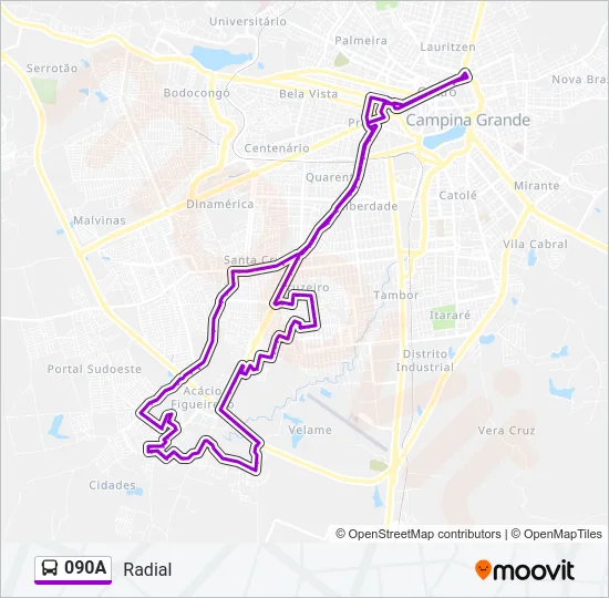 090A Bus Line Map