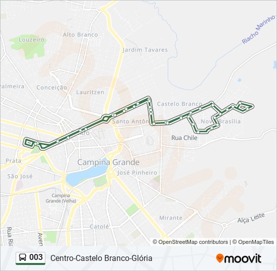 003 bus Line Map