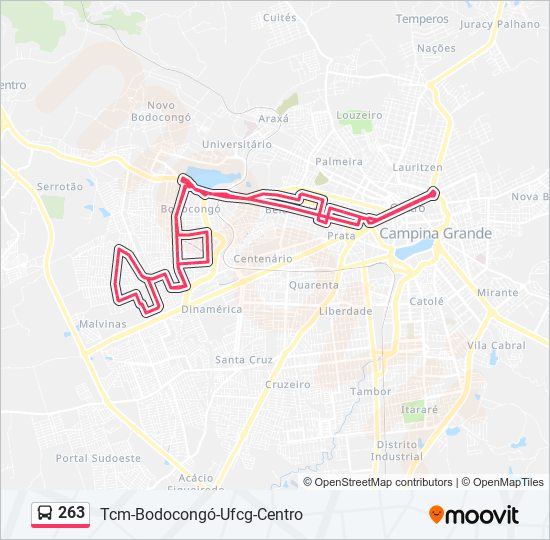 Mapa de 263 de autobús