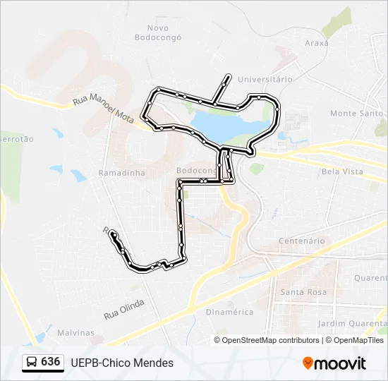 636 Bus Line Map