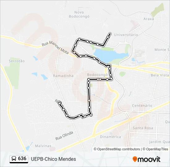 636 Bus Line Map