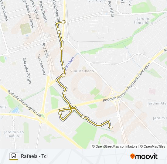 Mapa de RAFAELA / OITIS / TCI de autobús