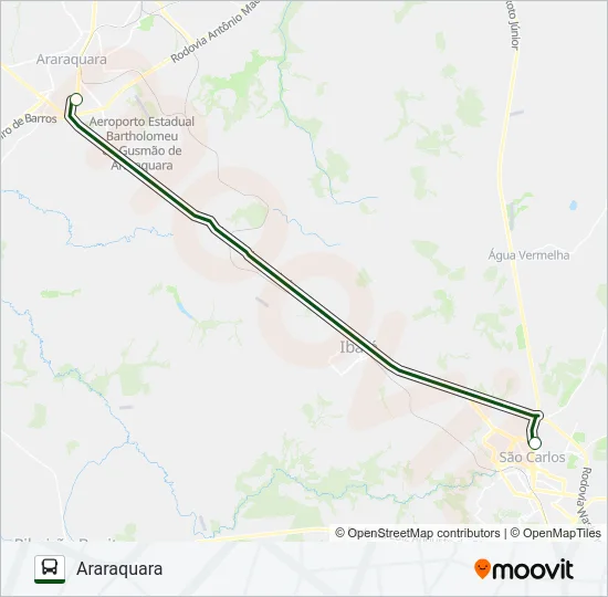ARARAQUARA / SÃO CARLOS (SUBURBANA) Bus Line Map