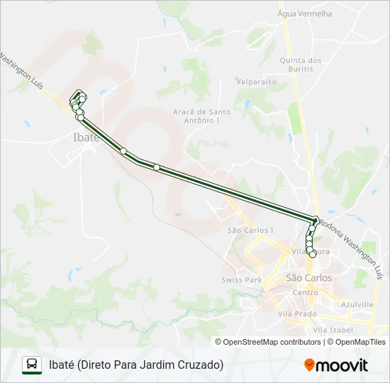 IBATÉ / SÃO CARLOS (SUBURBANA) Bus Line Map
