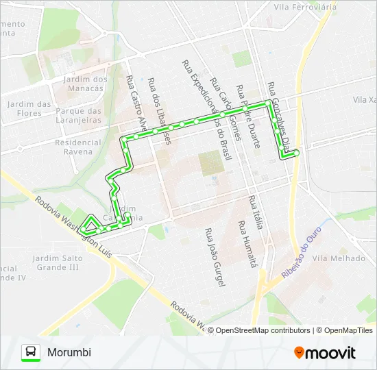 TAMOIOS (VIA SANTA LÚCIA) / MORUMBI Bus Line Map