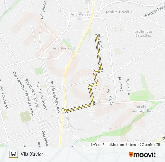 CAMPUS/VILA XAVIER Bus Line Map