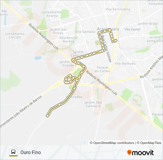 CAMPUS/VILA XAVIER Bus Line Map