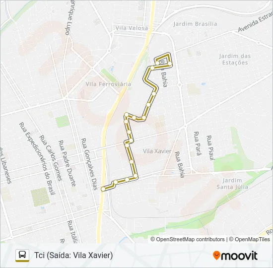 CAMPUS/VILA XAVIER Bus Line Map