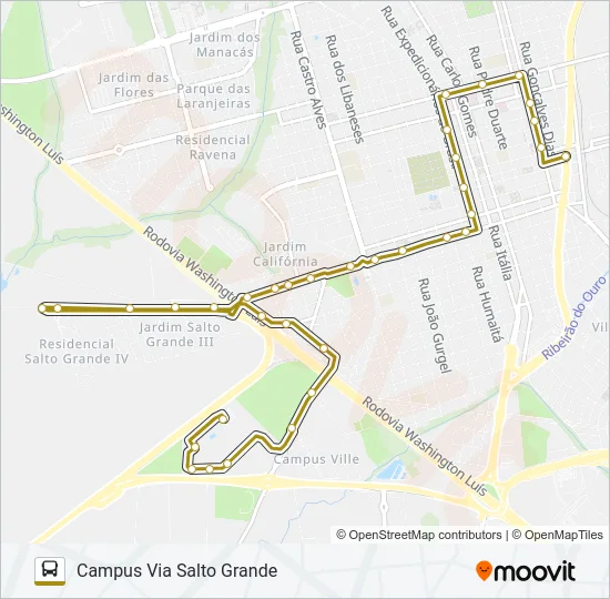 CAMPUS/VILA XAVIER Bus Line Map