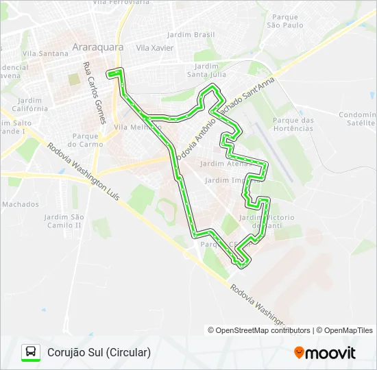 CORUJÃO SUL Bus Line Map
