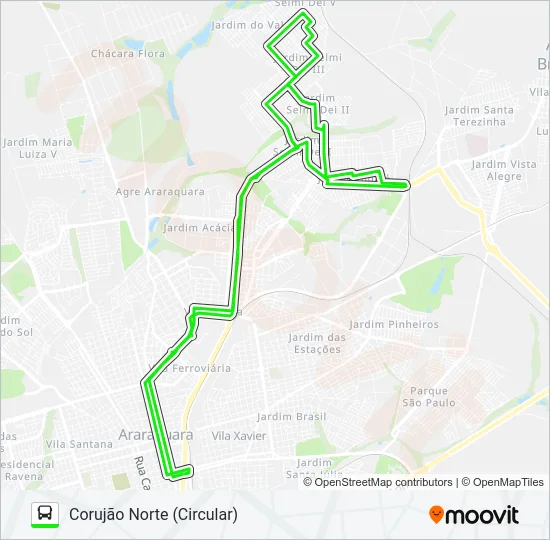 CORUJÃO NORTE Bus Line Map