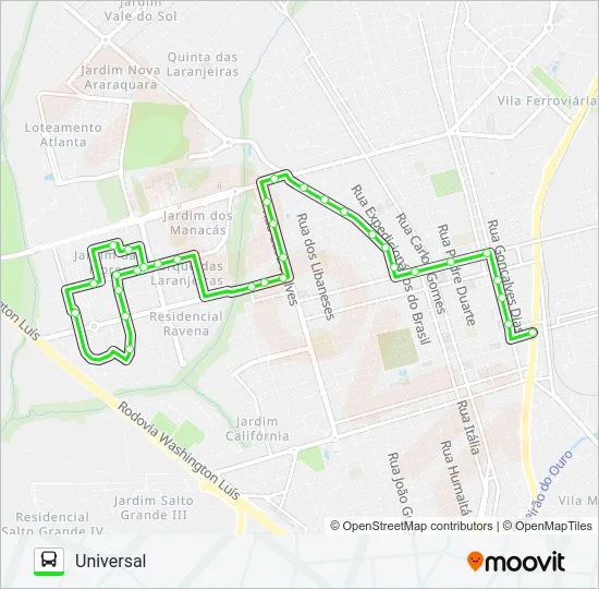 UNIVERSAL / CECAP Bus Line Map