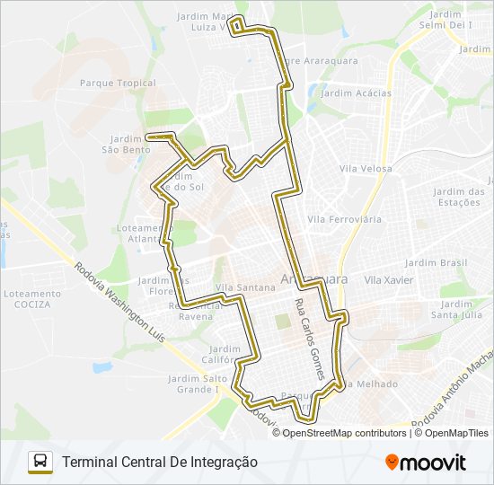 CORUJÃO OESTE bus Line Map