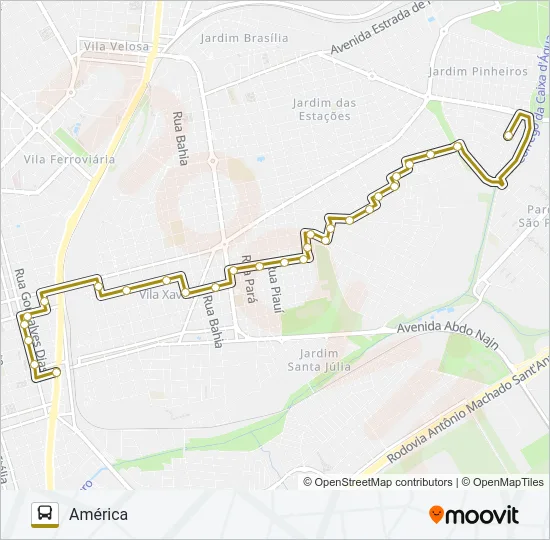 AMÉRICA / IGUATEMI Bus Line Map