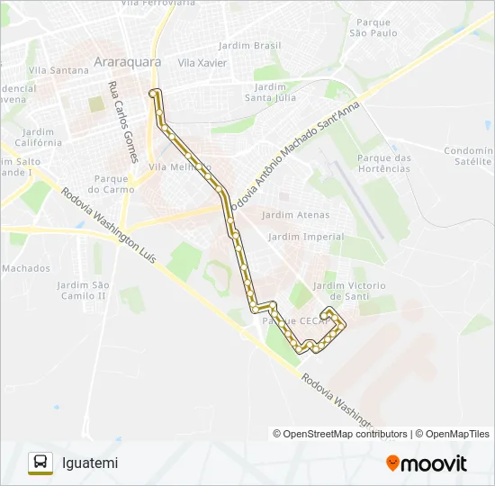 AMÉRICA / IGUATEMI Bus Line Map