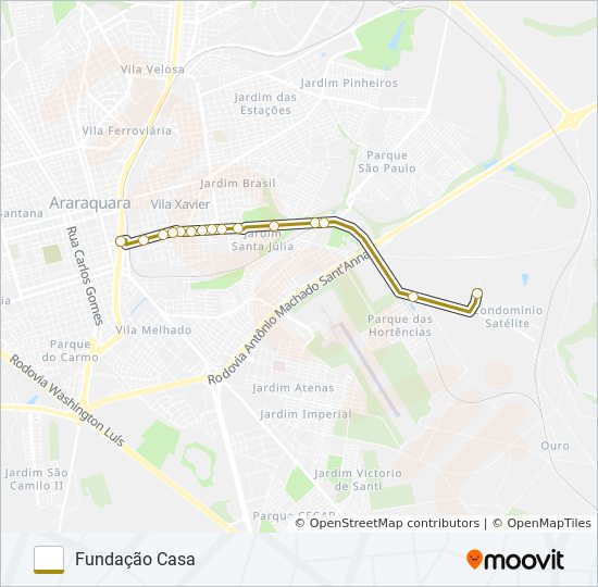 FUNDAÇÃO CASA / CR bus Line Map