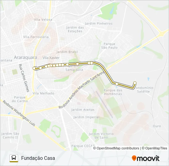 FUNDAÇÃO CASA / CR Bus Line Map