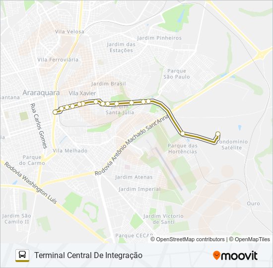 Mapa de FUNDAÇÃO CASA / CR de autobús