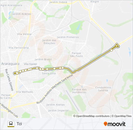 Mapa de FUNDAÇÃO CASA / CR de autobús