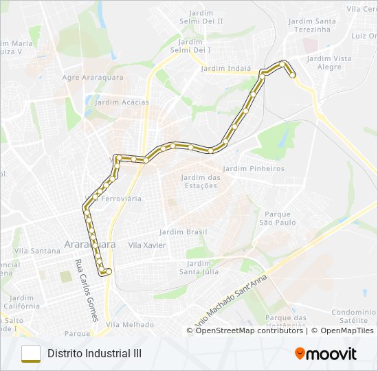DISTRITO INDUSTRIAL III / TCI bus Line Map