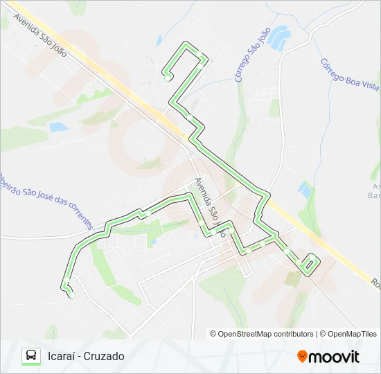 CRUZADO / ICARAÍ Bus Line Map