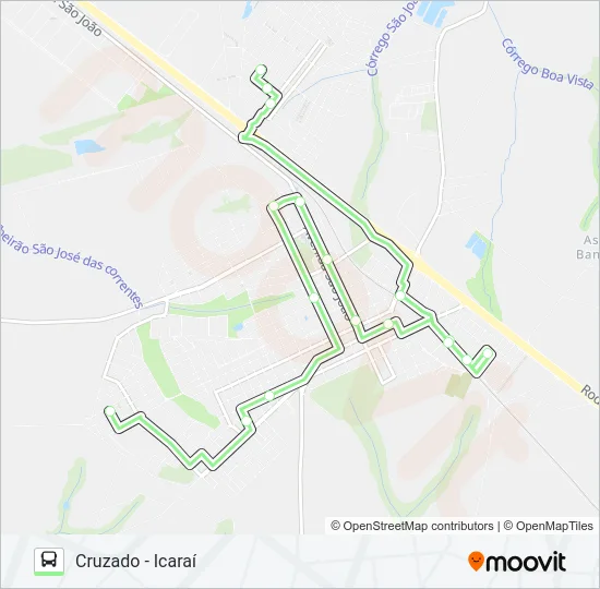 CRUZADO / ICARAÍ Bus Line Map