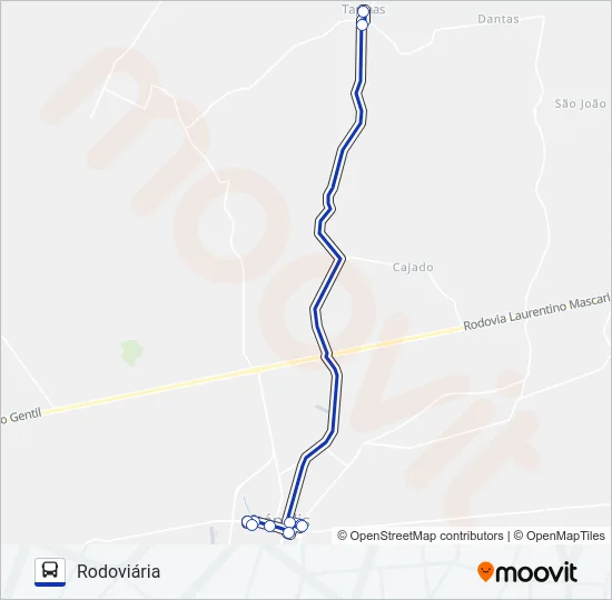LINHA VERDE - 102 Bus Line Map