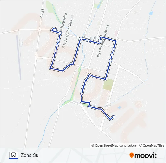 LINHA VERMELHA - 101 Bus Line Map