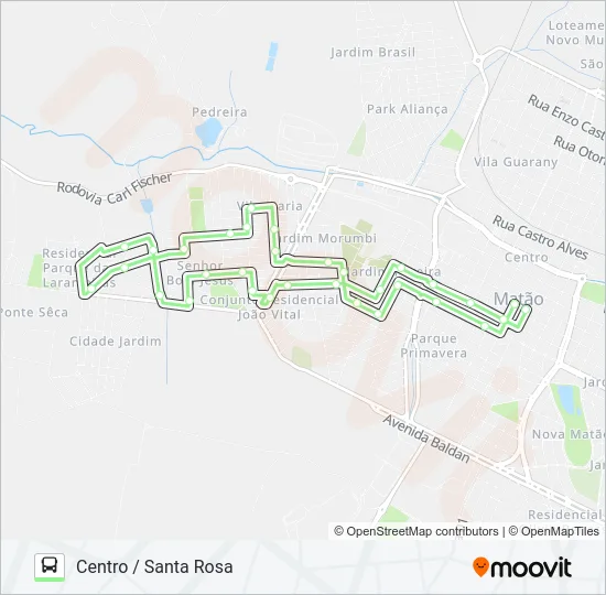 LINHA AZUL Bus Line Map