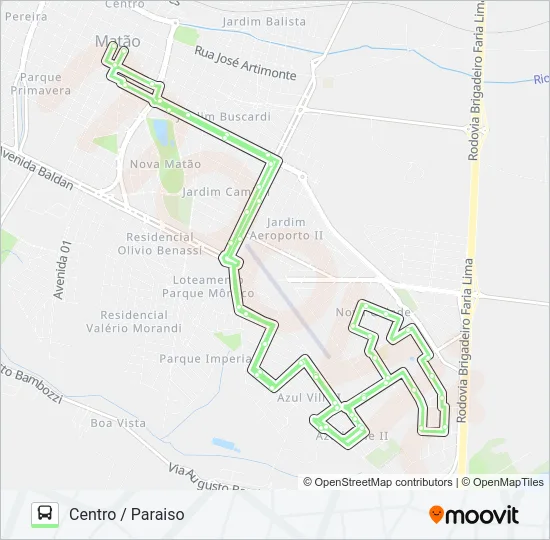 LINHA VERDE Bus Line Map