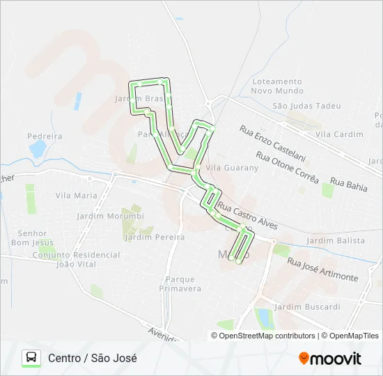 LINHA VERDE Bus Line Map