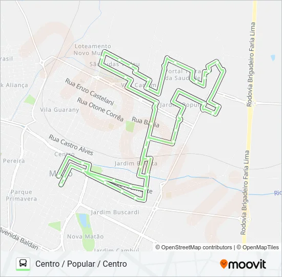 LINHA VERMELHA Bus Line Map
