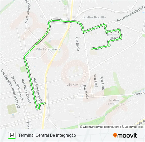 FONTE / JARDIM DAS ESTAÇÕES Bus Line Map