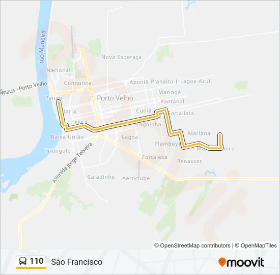 Mapa de 110 de autobús