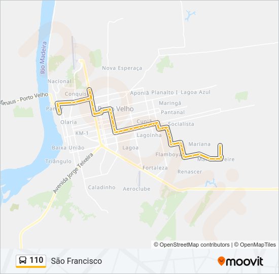 110 Bus Line Map