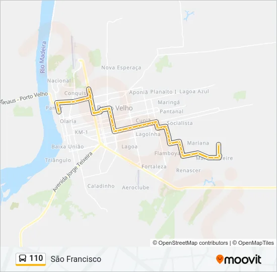 110 Bus Line Map