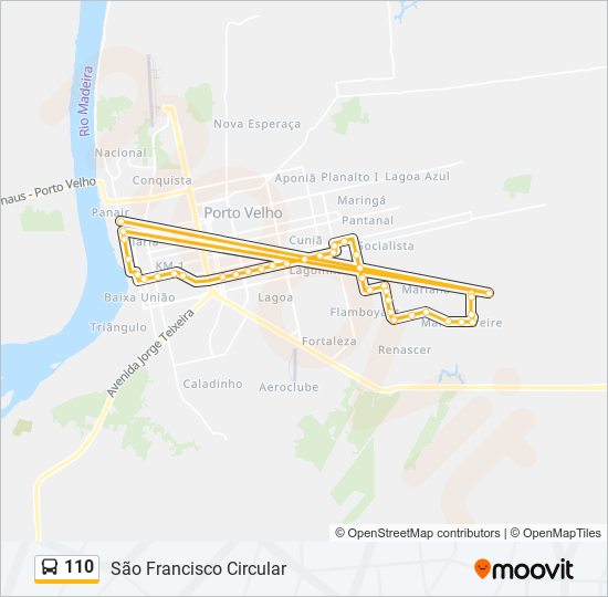 110 bus Line Map