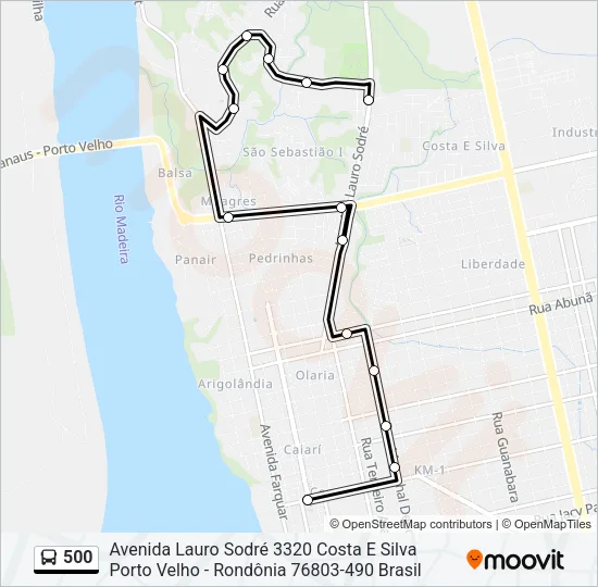 500 Bus Line Map