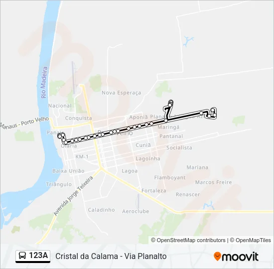 123A Bus Line Map