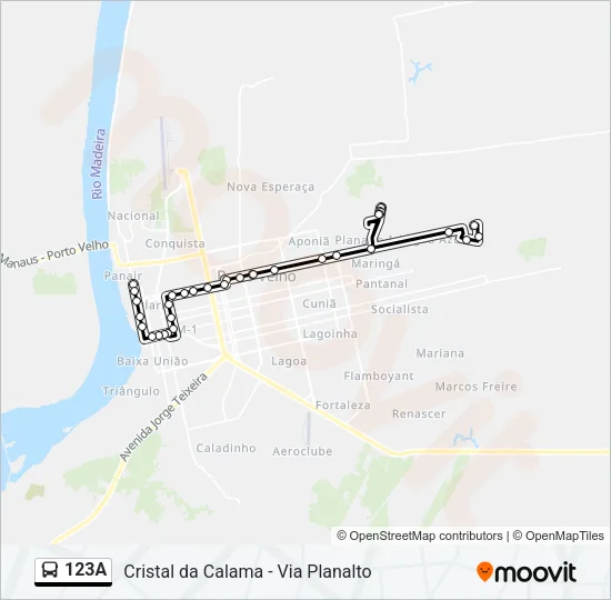 123A Bus Line Map
