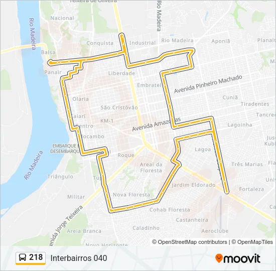 218 Bus Line Map