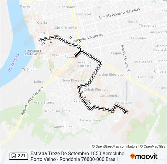 221 Bus Line Map